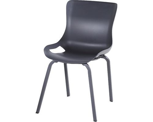 Chaise de balcon, chaise bistrot 49 x 59 x 84 cm aluminium, plastique aluminium anthracite
