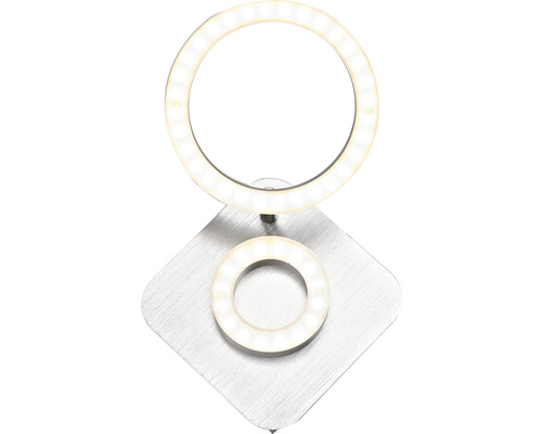 LED-Leuchte mit zwei Ringen auf einer quadratischen Basis