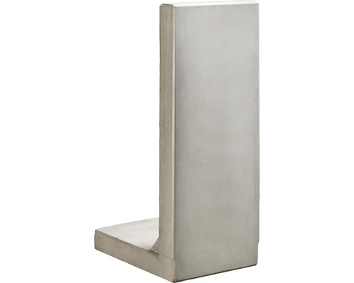 Winkelstütze Sichtbeton inkl. Versetzösen grau 50 x 10 x 140 cm Fusstiefe = 75 cm Winkelstütze Sichtbeton inkl. Versetzösen grau 50 x 10 x 140 cm Fusstiefe = 75 cm