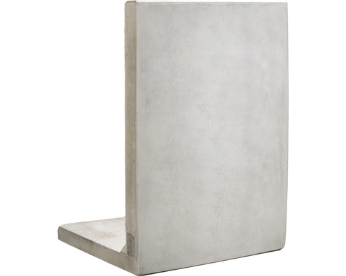 Pierre en L béton apparent avec œillets gris 100x10x140 cm profondeur = 75 cm Pierre en L béton apparent avec œillets gris 100x10x140 cm profondeur = 75 cm