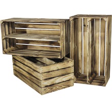 Stapel aus Holz Obstkisten für Lagerung und Dekoration