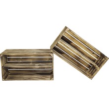 Zwei Holzkisten zur Aufbewahrung und Dekoration