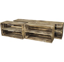 Mehrere Regalkisten aus Holz