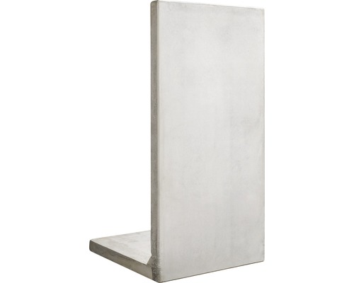 Winkelstütze Sichtbeton inkl. Versetzösen grau 100 x 10 x 200 cm Fusstiefe = 105 cm Winkelstütze Sichtbeton inkl. Versetzösen grau 100 x 10 x 200 cm Fusstiefe = 105 cm