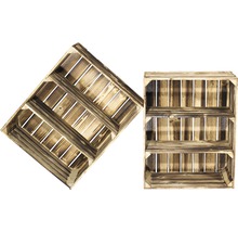 Zwei Holzkisten zur Aufbewahrung