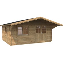 Holzgartenhaus mit Fenster und Doppeltür