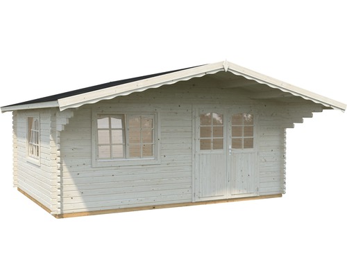 Holzgartenhaus mit Fenster und Doppeltür