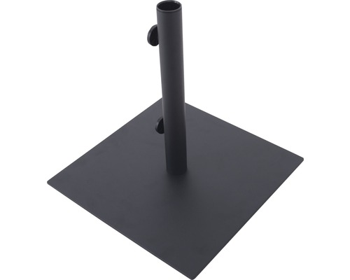 Support de parasol carré en métal avec tube de fixation du parasol