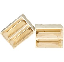 Zwei Holzkisten zur Aufbewahrung