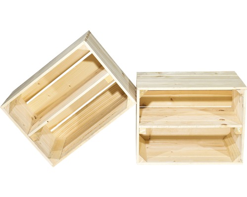 Zwei Holzkisten zur Aufbewahrung