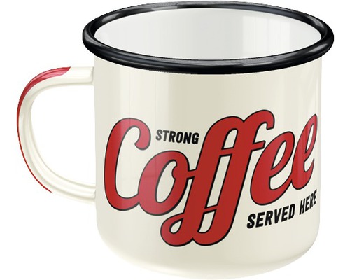 Emaille-Becher Strong Coffee