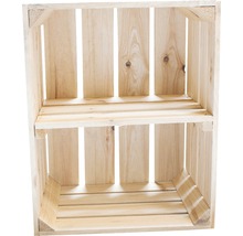 Holzkiste mit Zwischenboden zur Aufbewahrung und Dekoration