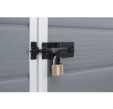 Loquet de serrure avec cadenas sur une porte de jardin
