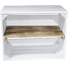 Holzkiste mit Regalboden für Lagerung