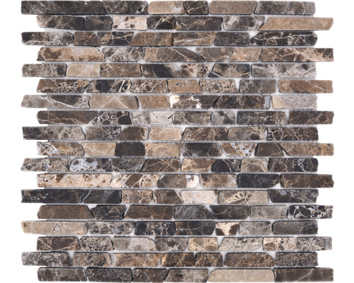 Natursteinmosaik MOS BRICK 476 braun 30,5x32,5 cm Mosaikfliese aus Naturstein
