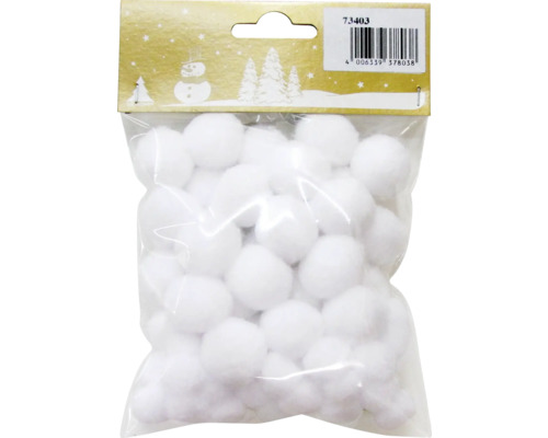 Boules de neige en coton 60 pces