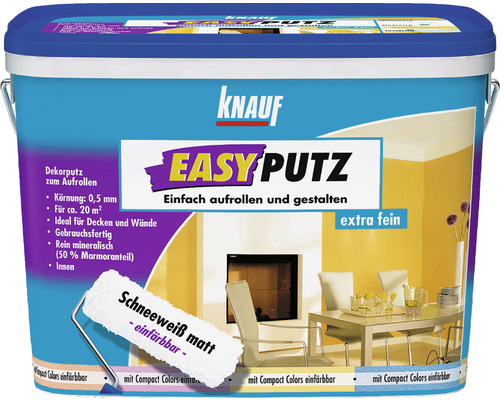 Enduit de décoration Knauf EASYPUTZ 0,5 mm extra fin blanc 10 kg