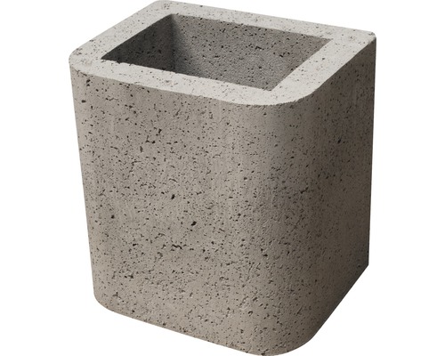 Pot de fleurs en béton avec évidement