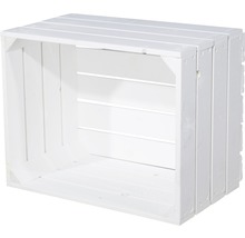 Weisse Holzkiste zur Aufbewahrung