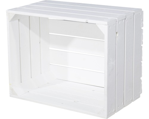 Weisse Holzkiste zur Aufbewahrung