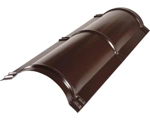 Bande faîtière semi-circulaire PRECIT brun chocolat RAL 8017 1000x114x280 mm