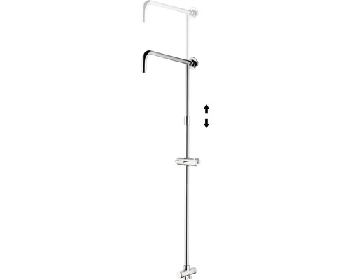 Duschstange mit Pfeilen zur Höhenverstellung
