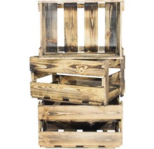 Stapel aus drei Holzkisten