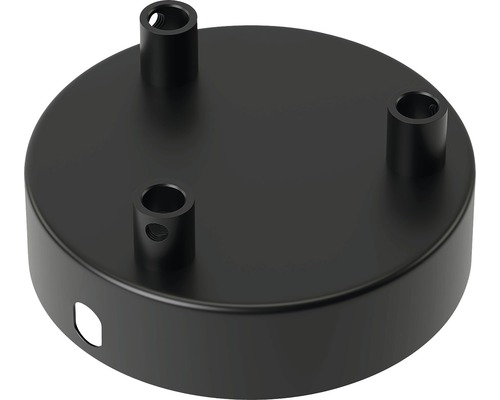 Schwarze Deckenbefestigung für Leuchten mit drei Befestigungspunkten