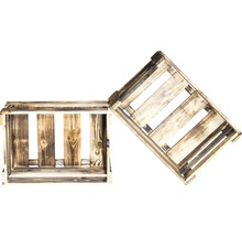 Zwei Holzkisten zur Aufbewahrung und Organisation