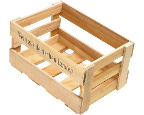 Weinkiste "Wein aus deutschen Landen" 46x30,5x24 cm 6er-Set Holzkiste mit der Aufschrift Wein aus deutschen Landen