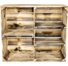 Holzkiste mit Fächern zur Aufbewahrung