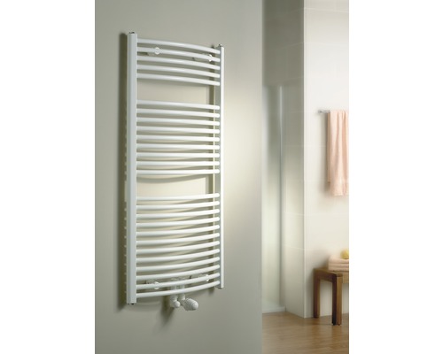 Radiateur de salle de bains SCHULTE Europa 1135x600 mm blanc alpin avec raccordement au centre