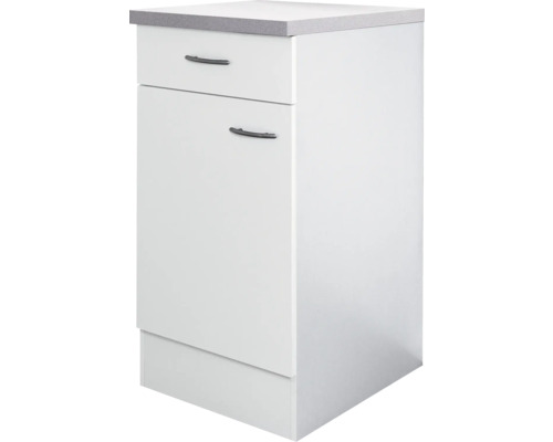 Armoire basse Wito blanche (lxHxP) 40x85x60 cm