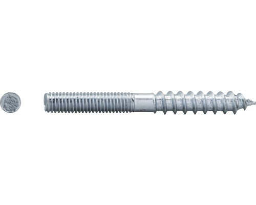 Vis à double filetage M4x20mm galvanisée, 100 un. Vis double avec filetage à bois et filetage métrique