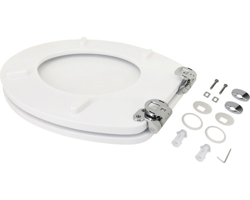 Abattant de WC en duroplast avec matériel de fixation