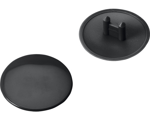 Capuchon de recouvrement pour excentrique 25 mm noir 100 unités Cache en plastique