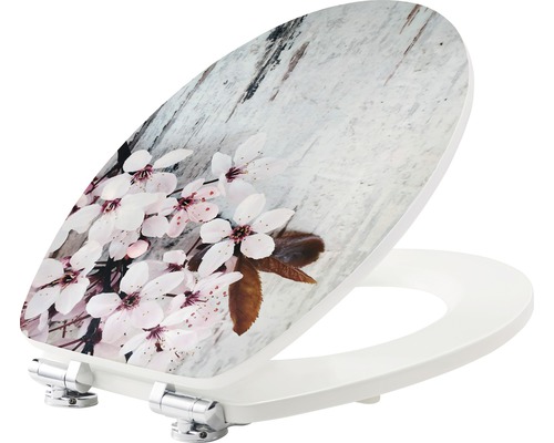 Abattant de WC avec décor floral