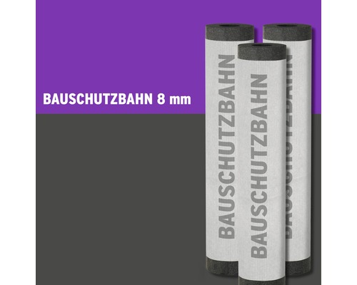 Drei Rollen Bauschutzbahn, 8 mm dick