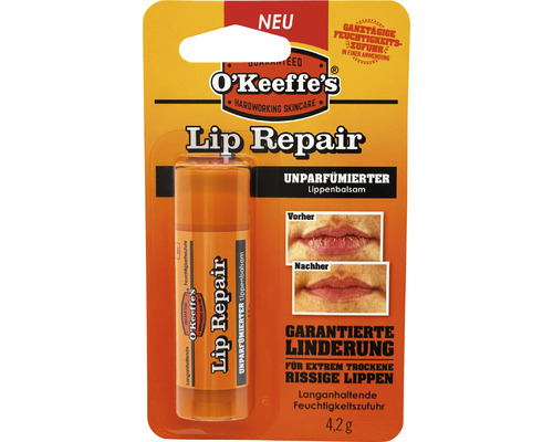 O''Keeffe''s Lip Repair Lippenbalsam, unparfümiert, 4,2 Gramm