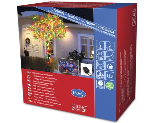 Guirlande lumineuse LED multifonction Konst Smide pour une utilisation extérieure, emballage.