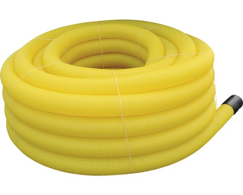 Tube de drainage jaune ondulé DN 100 L = 50 m