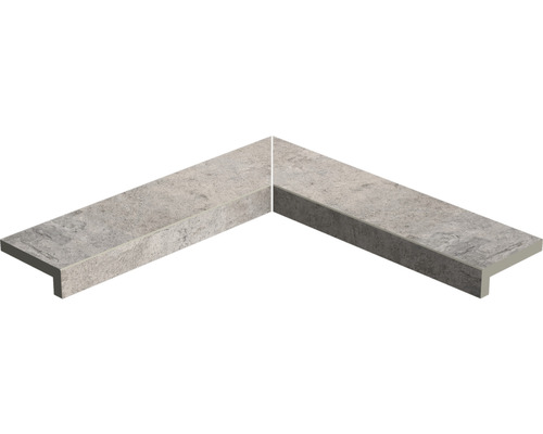 Bordure de piscine Flairstone margelle Loft Grey pièce d'angle intérieur 90° gris 60 x 15 x 5 cm