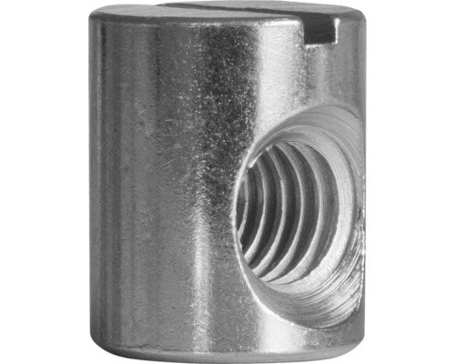 Écrou rond M6 10x17x11 mm galvanisé 100 pces Écrou cylindrique en métal avec filetage