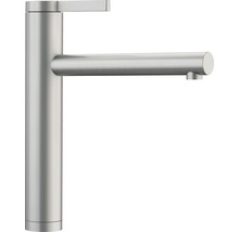 Robinetterie de cuisine haute pression Blanco LINEE acier inoxydable MASSIF mat satiné 517596