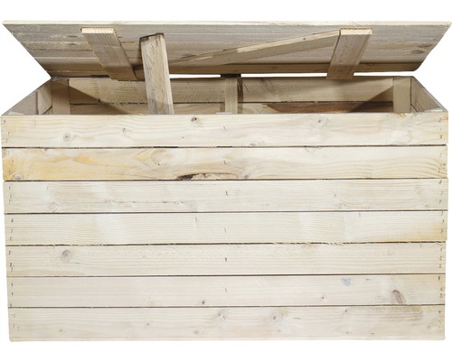 Geöffnete Holzkiste