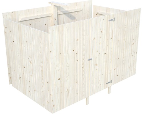 Holzsauna im Rohbau
