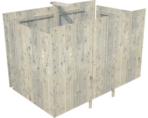 Holz Aussendusche mit Tür