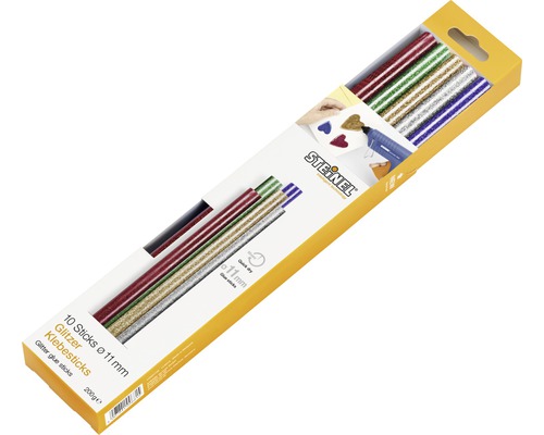 Bâtons de colle Steinel à paillettes Ø 11 mm pack de 10 Bâtons de colle à paillettes Steinel, 10 pièces, diamètre onze millimètres