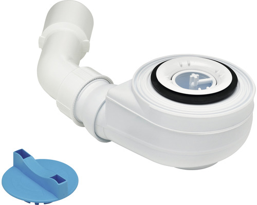 OTTOFOND Duschablauf Funktionseinheit für Duschwanne 90 mm x weiss matt 195711 Ablaufgarnitur für Dusche mit Siphon und Stopfen