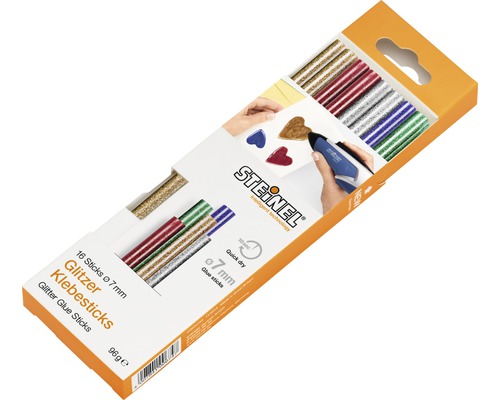 Bâtons de colle Steinel à paillettes Ø 7 mm pack de 16 Paquet de bâtons de colle à paillettes diamètre 7 mm